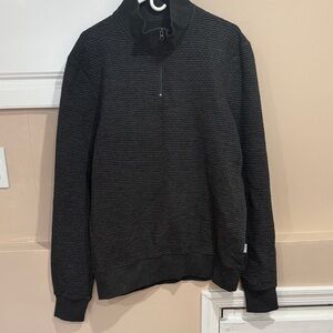 Men's Black Zip-Up Sweater